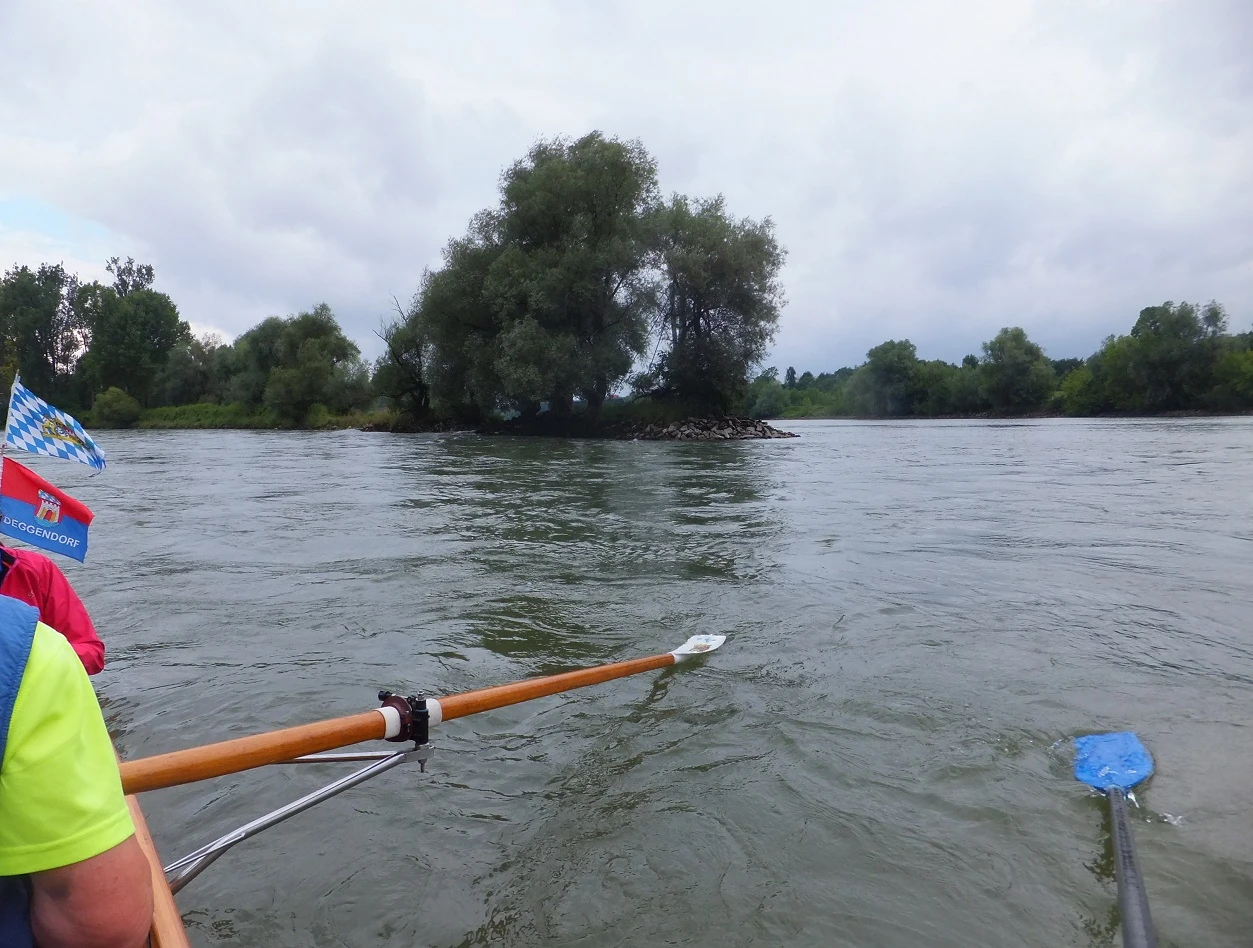 Mündung der Isar in die Donau