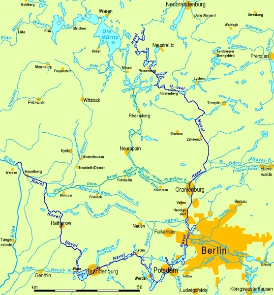 Karte Havel